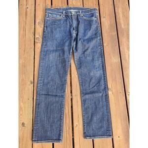 Levis Mens Jeans 504 Blue Denim Dark Wash 36x34